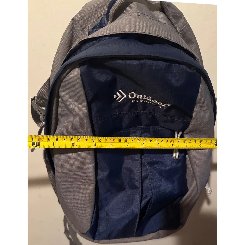 Outdoor Products Backpack Navy Gray Large School Hiking Gorpcore 16